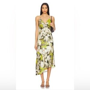 NWT Allsaints Alexia Floral Revive Stem Green and White Dress Medium $299 RETAIL